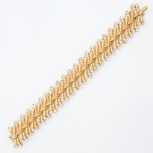 Vintage Alfred Philippe Crown Trifari Chantilly Rhinestone Bracelet 1950s